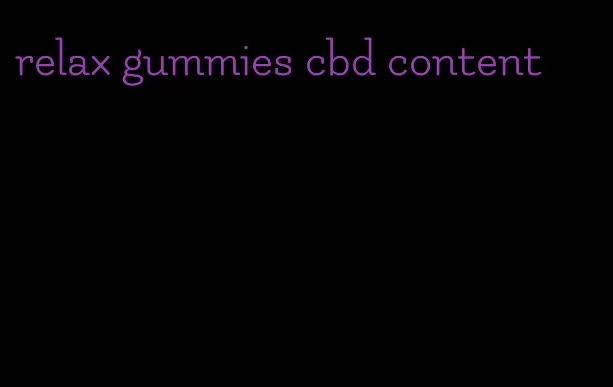 relax gummies cbd content