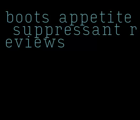 boots appetite suppressant reviews