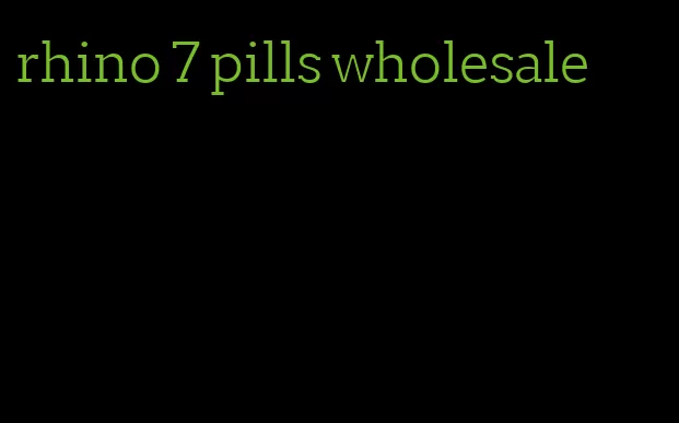 rhino 7 pills wholesale