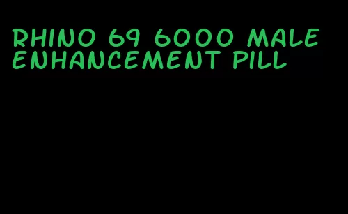 rhino 69 6000 male enhancement pill