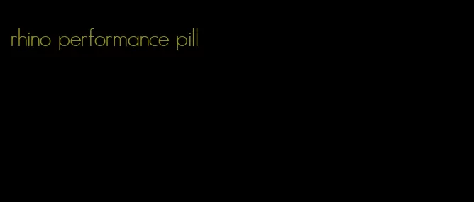 rhino performance pill