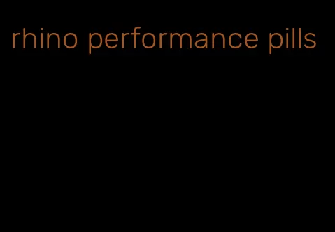 rhino performance pills