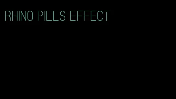 rhino pills effect