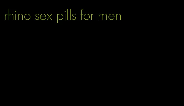 rhino sex pills for men