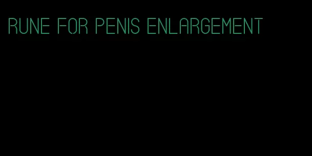 rune for penis enlargement