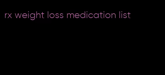 rx weight loss medication list