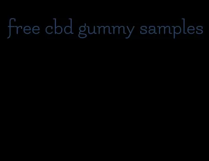 free cbd gummy samples