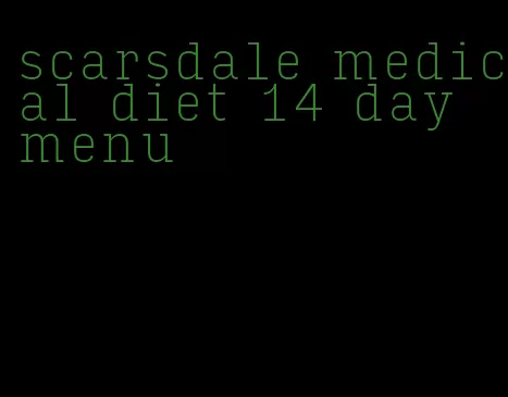 scarsdale medical diet 14 day menu