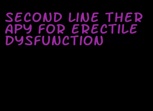 second line therapy for erectile dysfunction