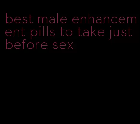 best male enhancement pills to take just before sex