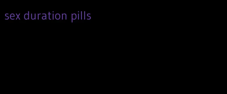 sex duration pills