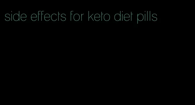 side effects for keto diet pills