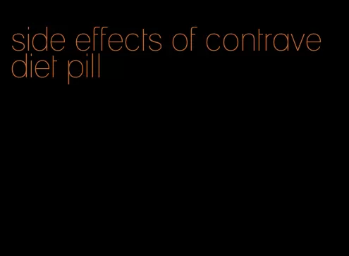 side effects of contrave diet pill