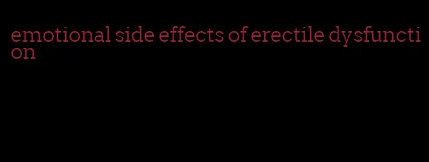 emotional side effects of erectile dysfunction