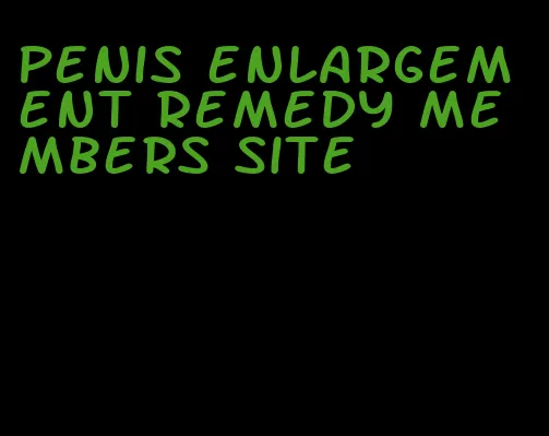 penis enlargement remedy members site