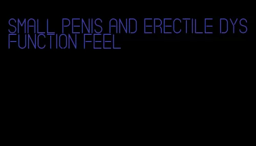 small penis and erectile dysfunction feel