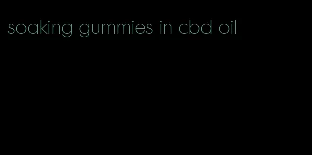 soaking gummies in cbd oil