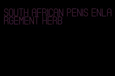 south african penis enlargement herb