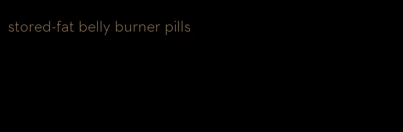 stored-fat belly burner pills