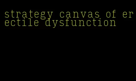 strategy canvas of erectile dysfunction