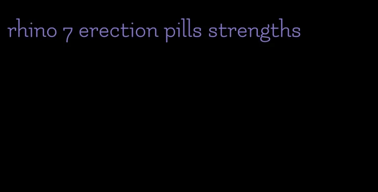 rhino 7 erection pills strengths