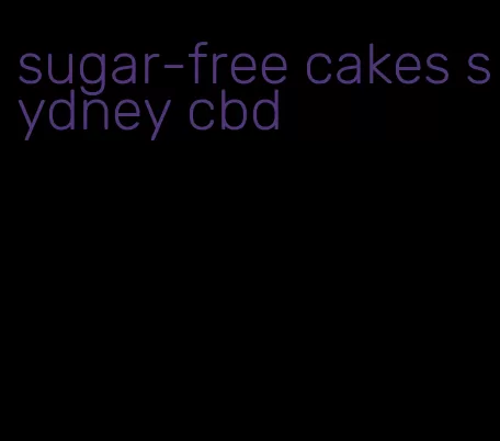 sugar-free cakes sydney cbd