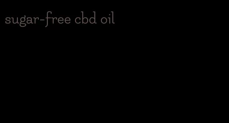 sugar-free cbd oil