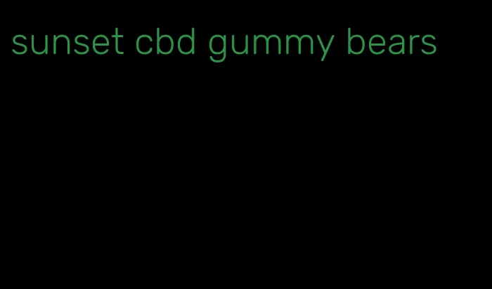 sunset cbd gummy bears