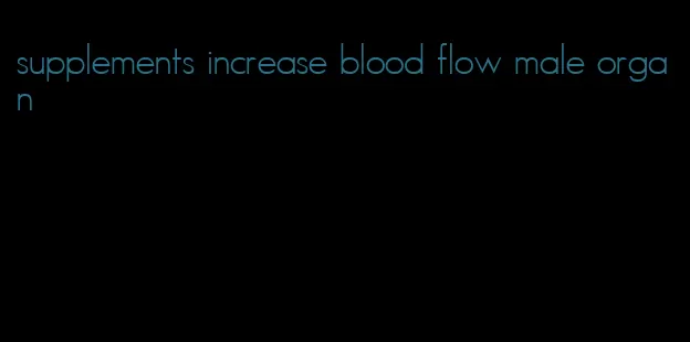 supplements increase blood flow male organ