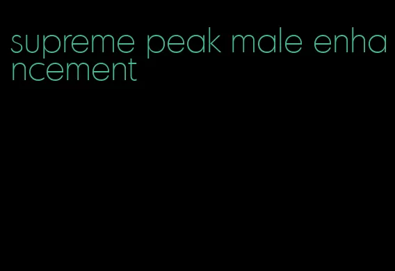 supreme peak male enhancement