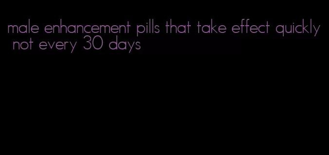 male enhancement pills that take effect quickly not every 30 days