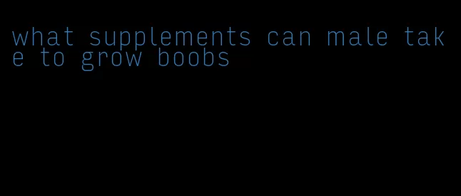 what supplements can male take to grow boobs