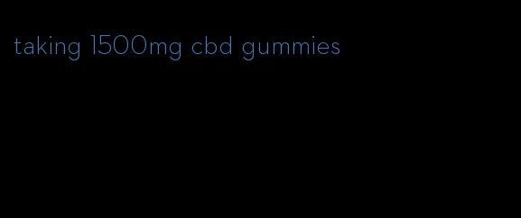 taking 1500mg cbd gummies