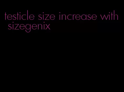 testicle size increase with sizegenix