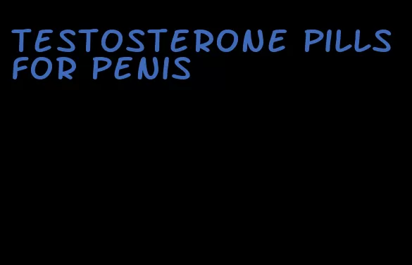 testosterone pills for penis