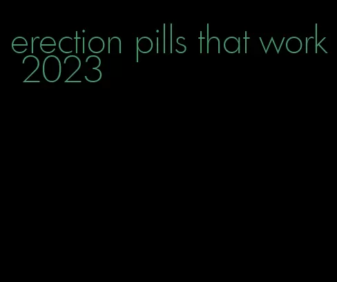 erection pills that work 2023