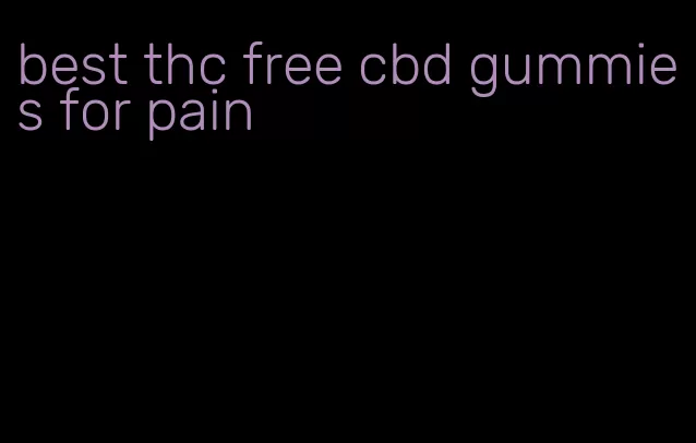 best thc free cbd gummies for pain