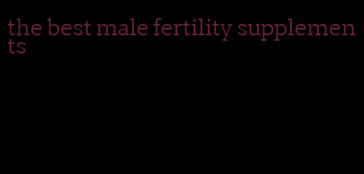 the best male fertility supplements