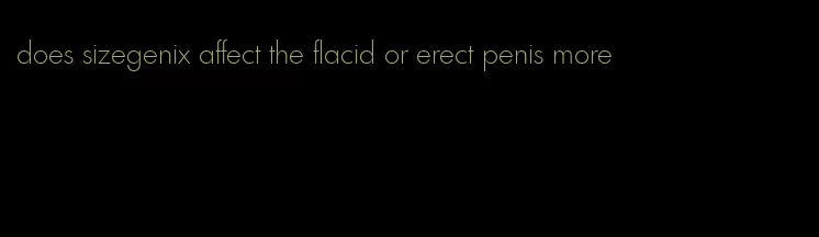 does sizegenix affect the flacid or erect penis more