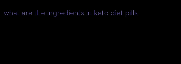 what are the ingredients in keto diet pills