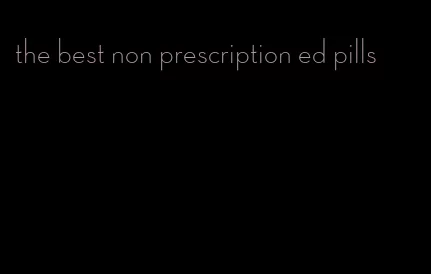 the best non prescription ed pills