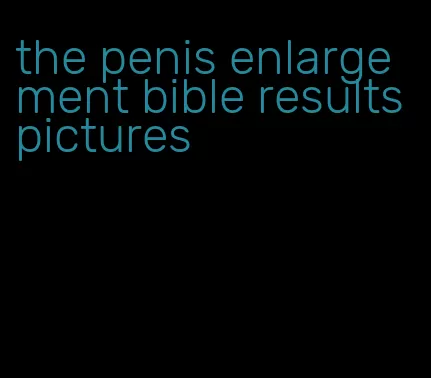 the penis enlargement bible results pictures