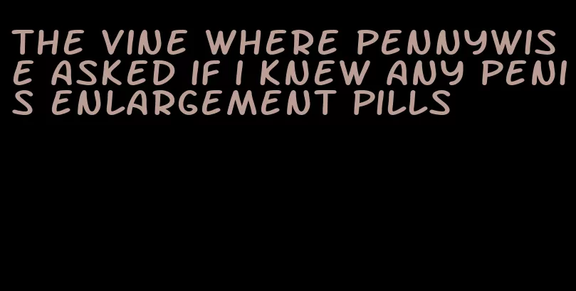 the vine where pennywise asked if i knew any penis enlargement pills