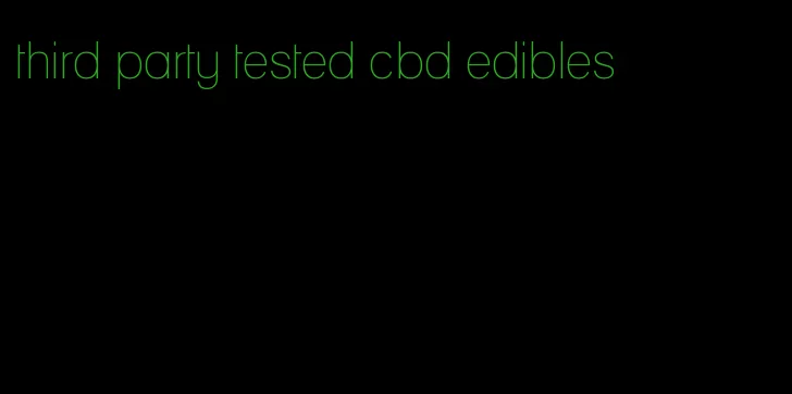 third party tested cbd edibles