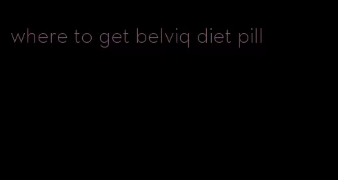 where to get belviq diet pill