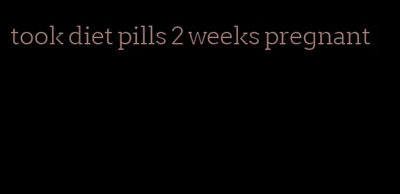 took diet pills 2 weeks pregnant