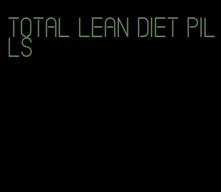 total lean diet pills