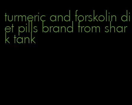 turmeric and forskolin diet pills brand from shark tank