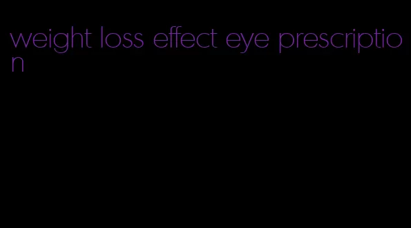 weight loss effect eye prescription