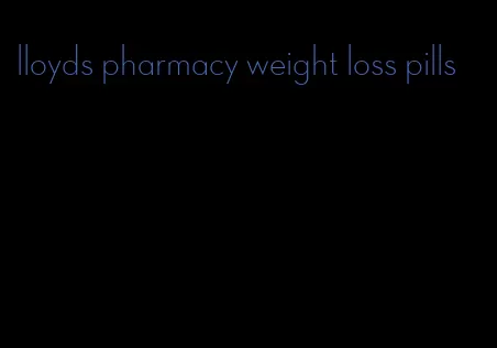 lloyds pharmacy weight loss pills